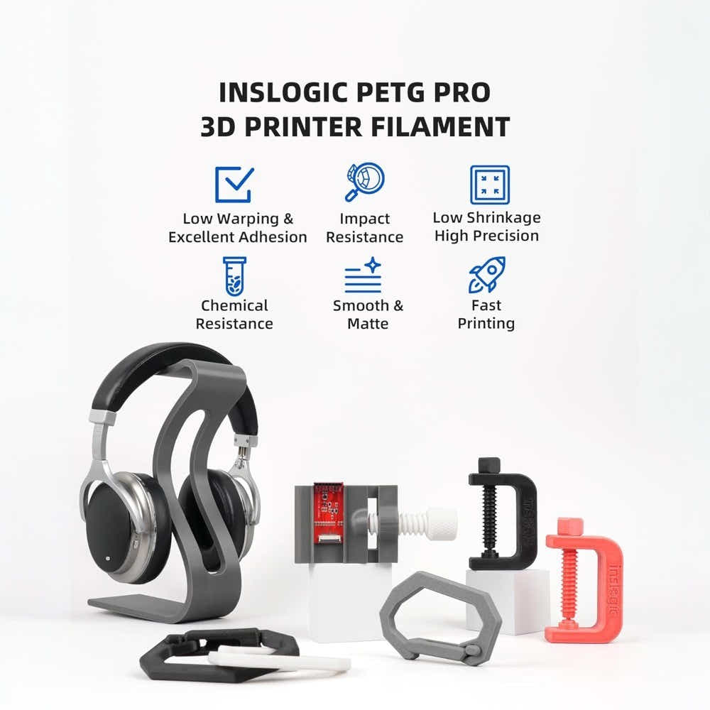 DS BS PETG 3D Printer Filament 1.75mm 1KG - Gray
