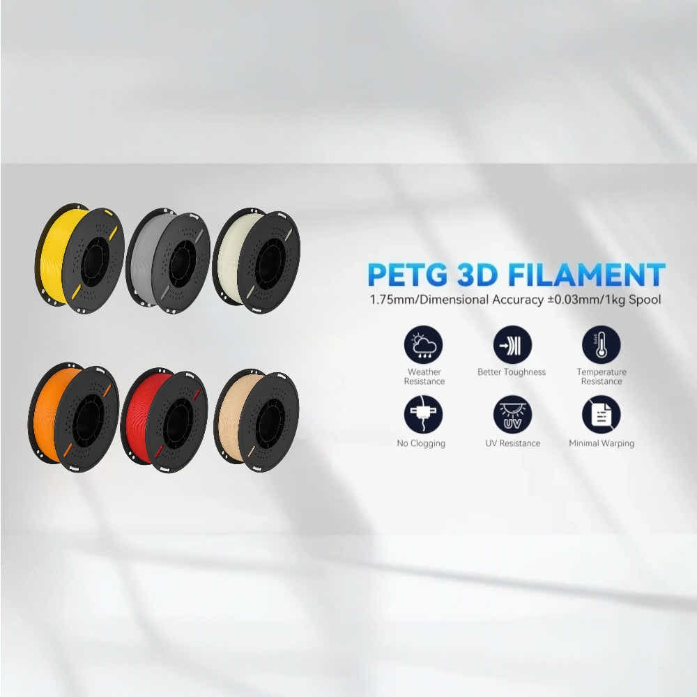 DS BS PETG 3D Printer Filament 1.75mm 1KG - Gray