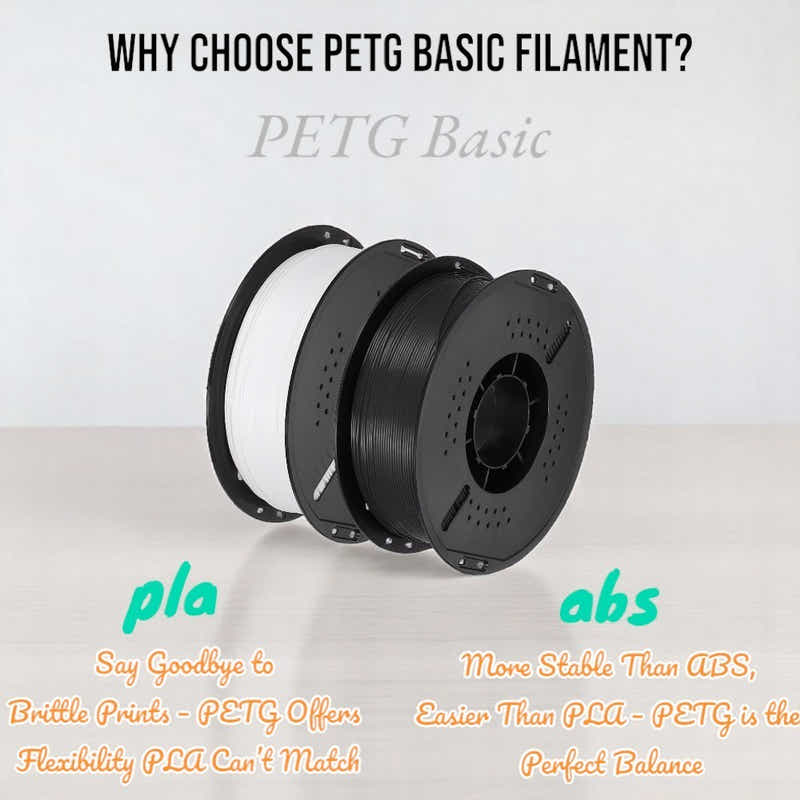 DS BS PETG 3D Printer Filament 1.75mm 1KG - Transparent