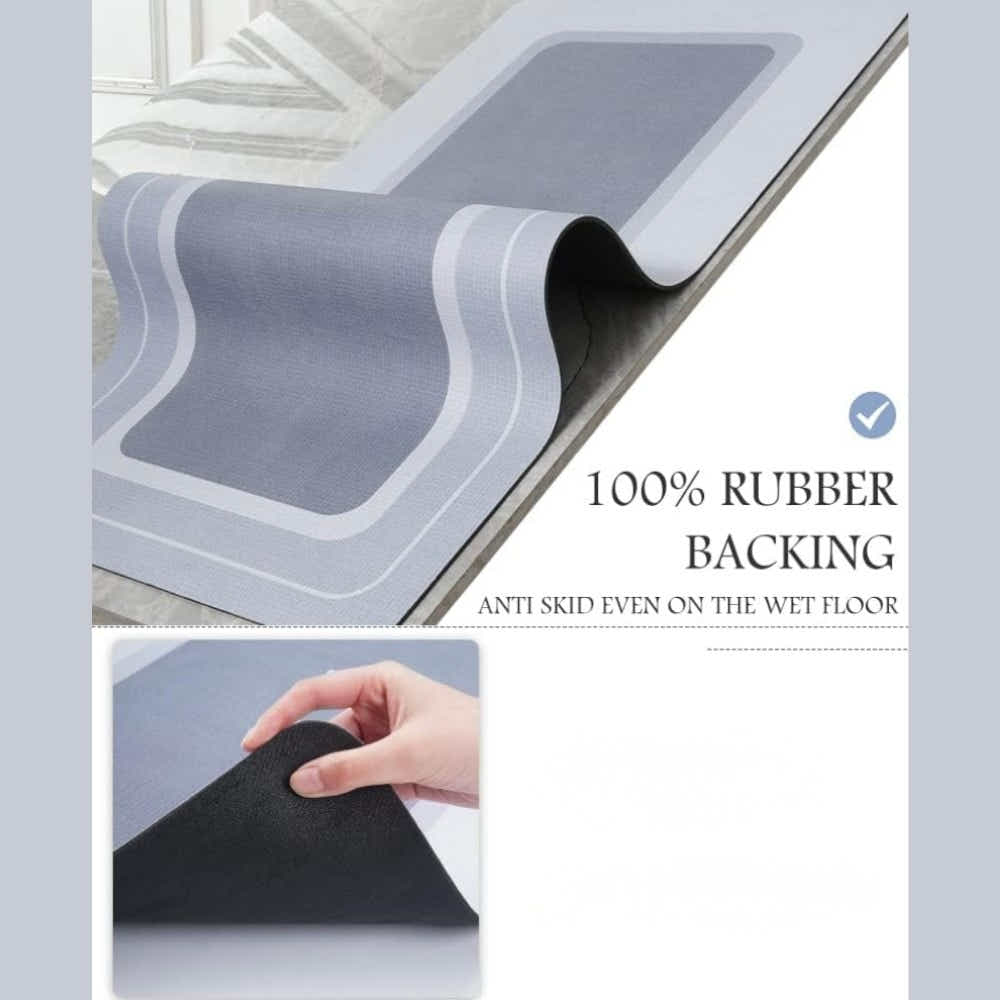 DS BS Quick-Dry Bath Mat with Rubber Backing 60×90cm