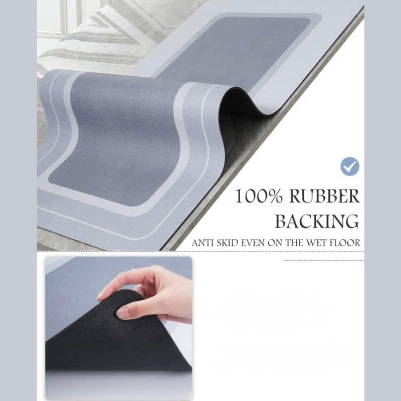 DS BS Quick-Dry Bath Mat with Rubber Backing 60×90cm