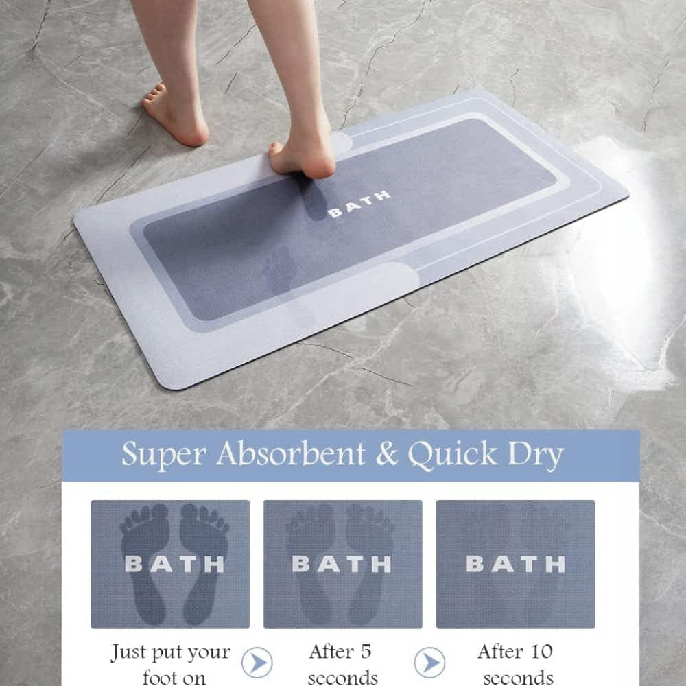 DS BS Quick-Dry Bath Mat with Rubber Backing 60×90cm