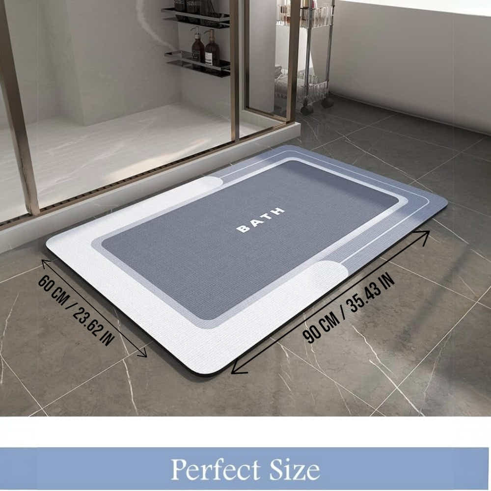 DS BS Quick-Dry Bath Mat with Rubber Backing 60×90cm