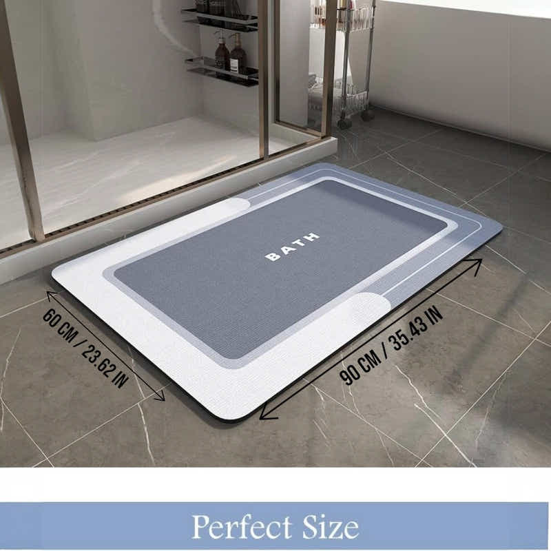DS BS Quick-Dry Bath Mat with Rubber Backing 60×90cm