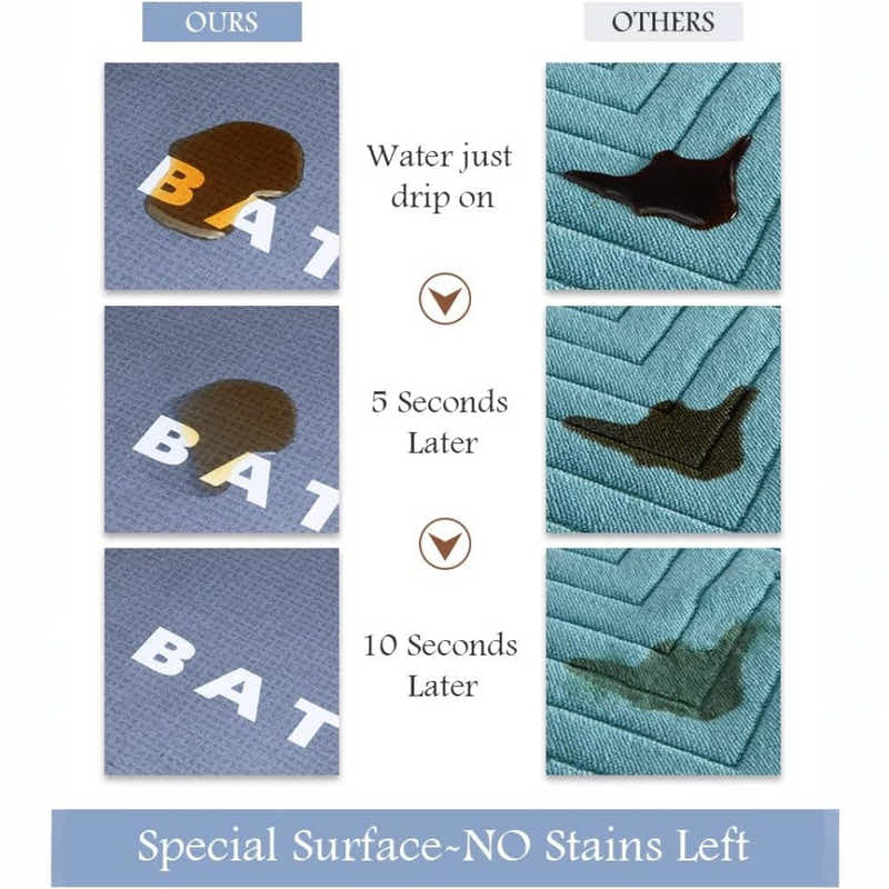 DS BS Quick-Dry Bath Mat with Rubber Backing 60×90cm