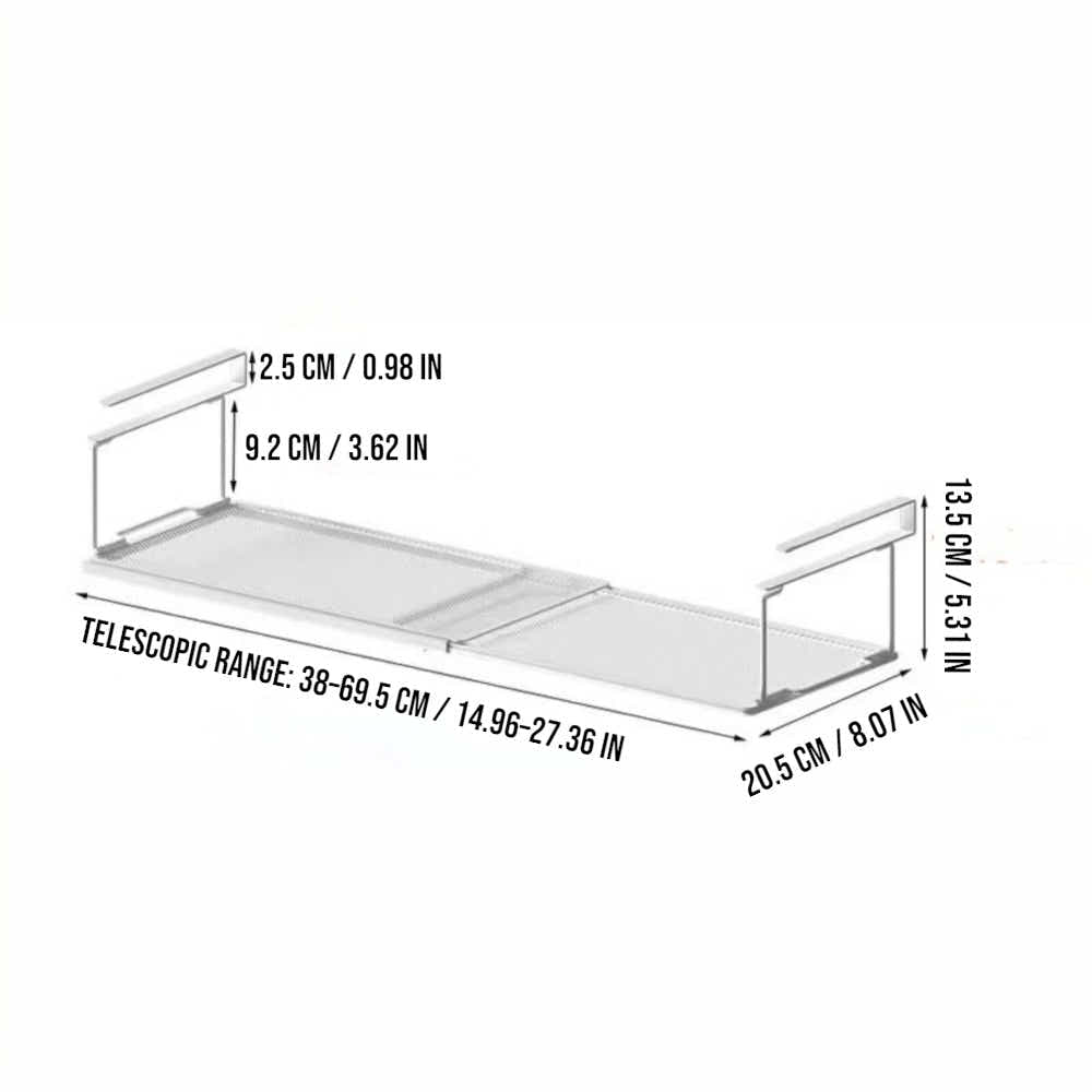 DS BS Expandable Under Cabinet Organizer - Regular Height