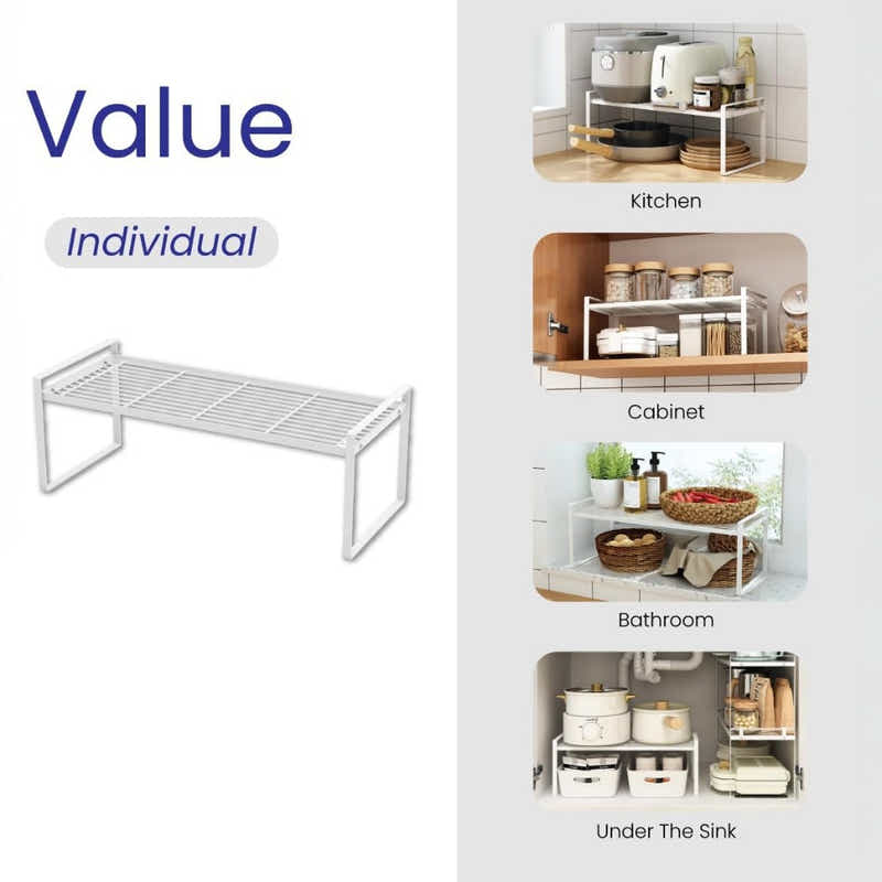 DS BS Kitchen Countertop Organizer Rack 50×21×24cm