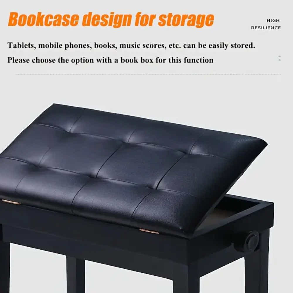 DS BS Adjustable Piano Bench with Storage