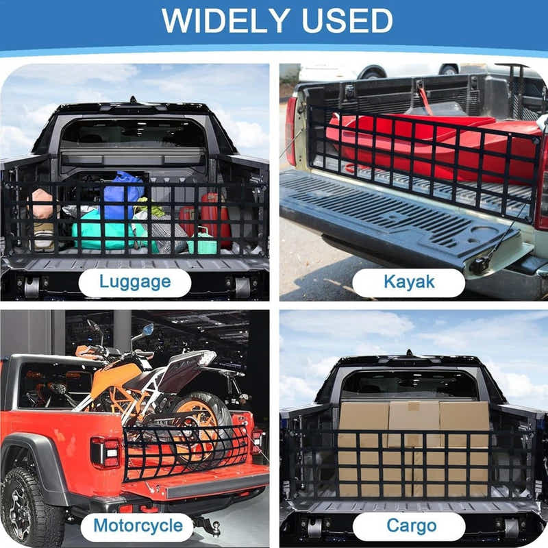 DS BS Truck Tailgate Cargo Net 152×46cm with Hooks and Elastic Buckles