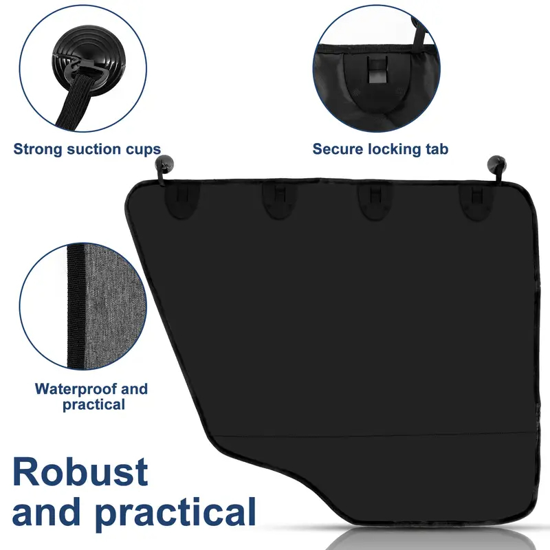 DS BS 2 Pack Car Door Protector Mat for Pets - BK