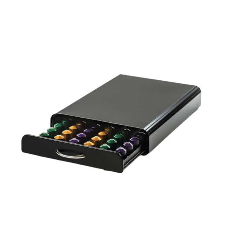 DS BS Coffee Capsule Drawer Organizer Steel Pod Storage for 60 Nespresso Capsule