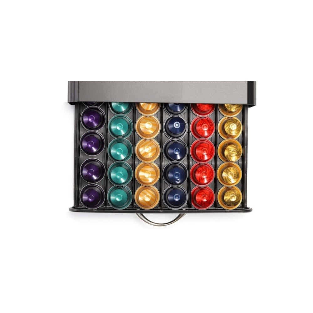 DS BS Coffee Capsule Drawer Organizer Steel Pod Storage for 60 Nespresso Capsule