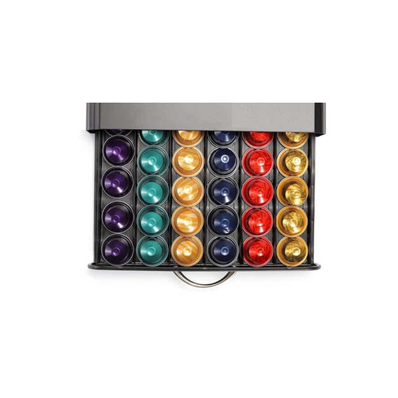 DS BS Coffee Capsule Drawer Organizer Steel Pod Storage for 60 Nespresso Capsule