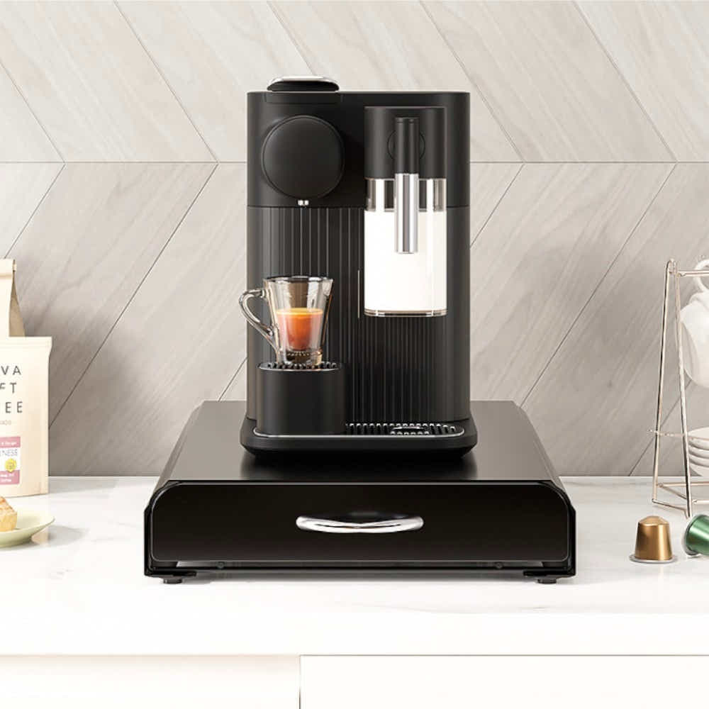 DS BS Coffee Capsule Drawer Organizer Steel Pod Storage for 60 Nespresso Capsule