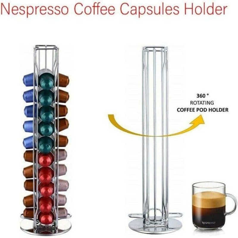 DS BS Rotating 30 Capacity Coffee Pod Organizer Stand