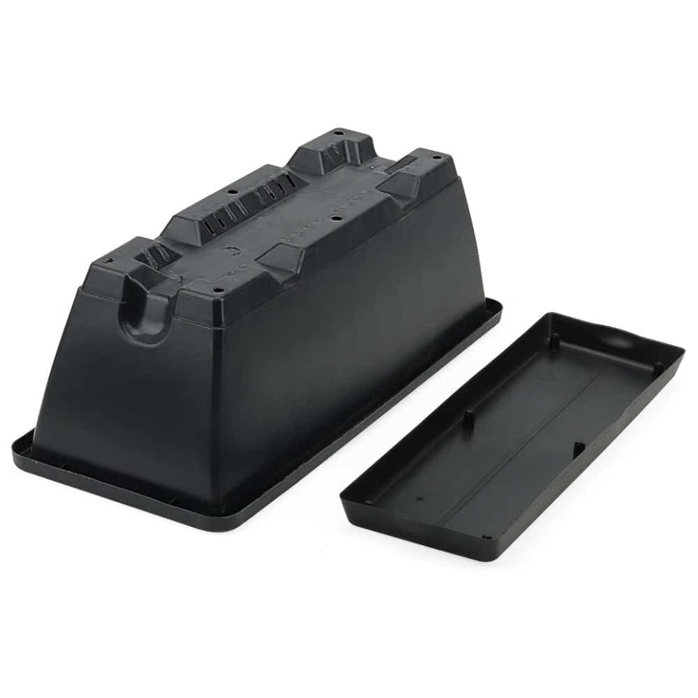 DS BS 10 Pack 15L Rectangular Planter Box Set With Drainage Tray