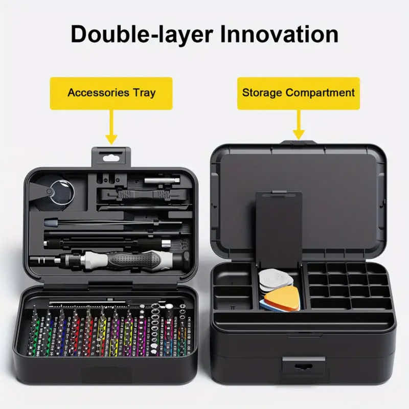 DS BS 132-in-1 Precision Screwdriver Repair Tool Kit with Dual-Layer StorageCase