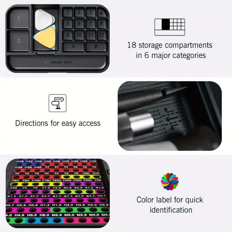 DS BS 132-in-1 Precision Screwdriver Repair Tool Kit with Dual-Layer StorageCase