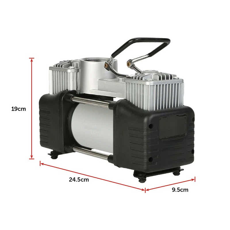 DS BS 12V Portable Dual-Cylinder Car Air Compressor With Case
