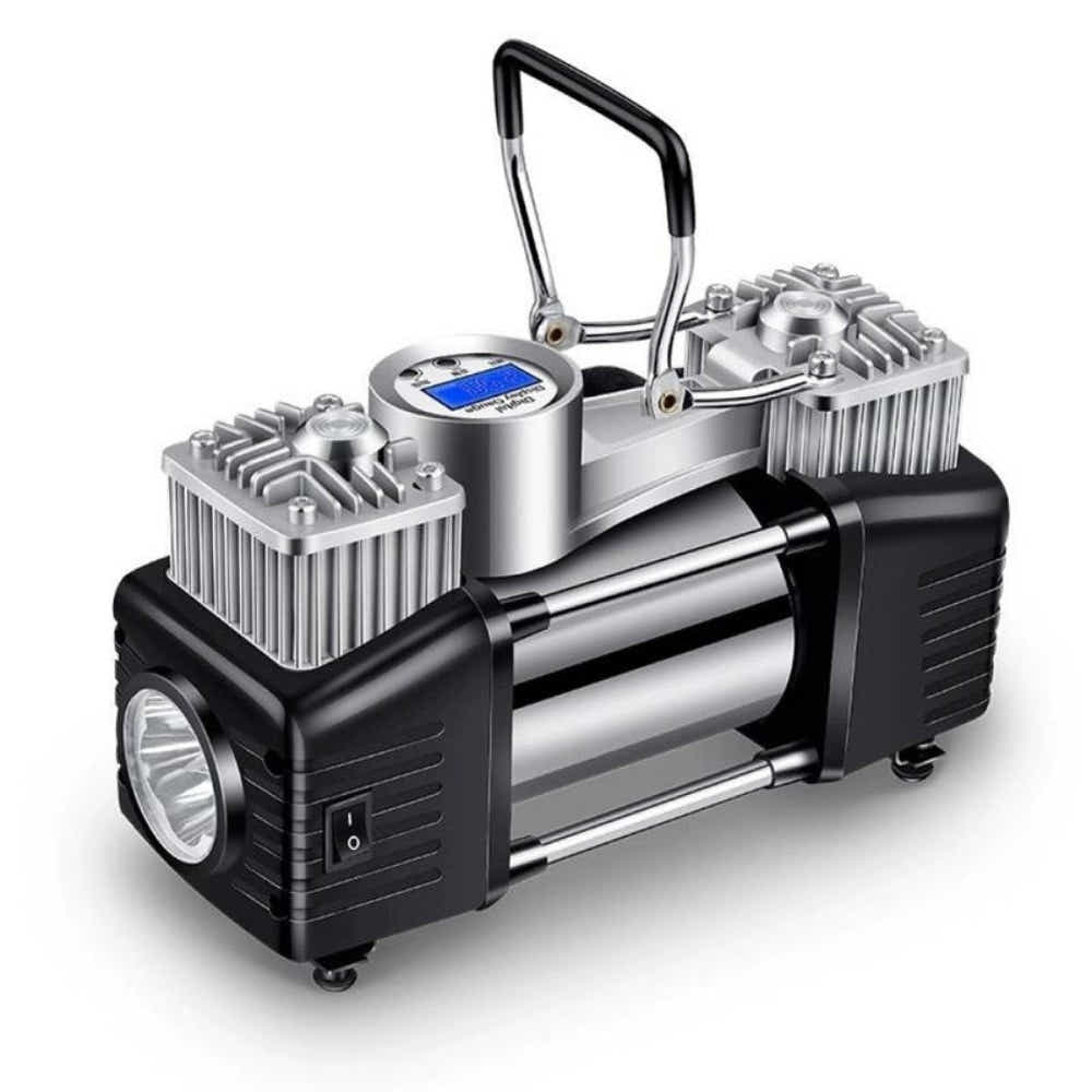 DS BS 12V Portable Dual-Cylinder Car Air Compressor With Case