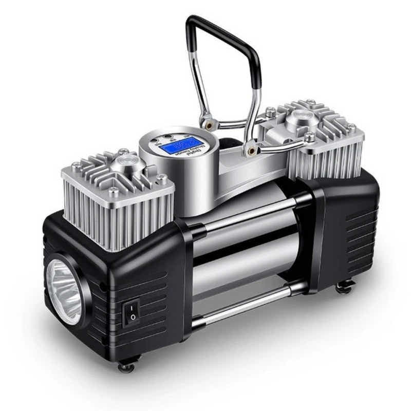 DS BS 12V Portable Dual-Cylinder Car Air Compressor With Case