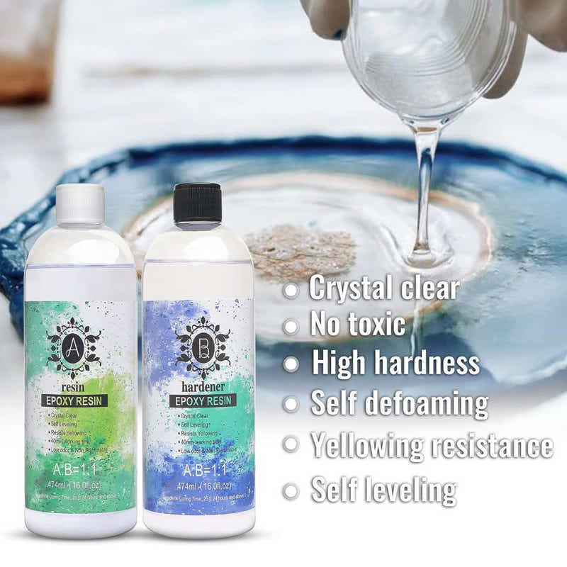DS BS DIY Epoxy Resin Kit for Crafts and Jewelry with Mixing Tools Included