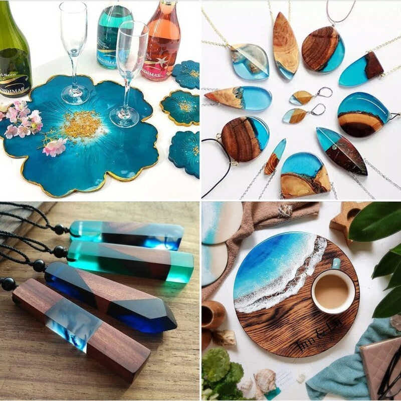 DS BS DIY Epoxy Resin Kit for Crafts and Jewelry with Mixing Tools Included
