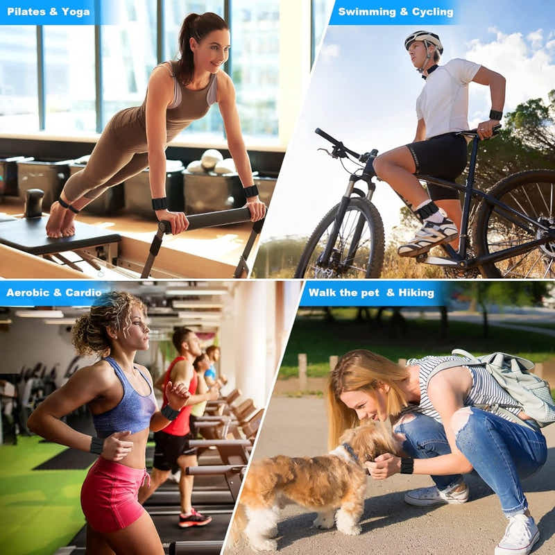 DS BS 2 Pack Adjustable Silicone Wrist Weights - 2 lbs