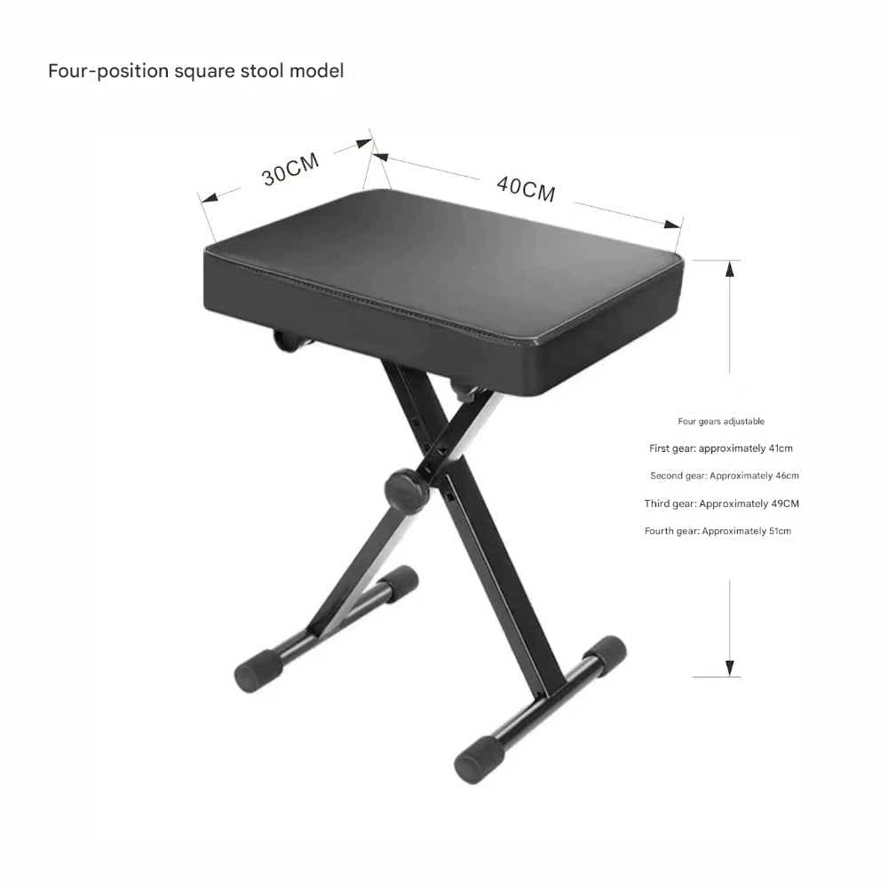 DS BS Adjustable Folding Piano Bench – 4-Level Height