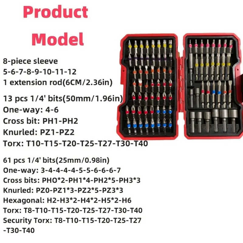 DS BS 83-Piece Metric Hex Bit Set