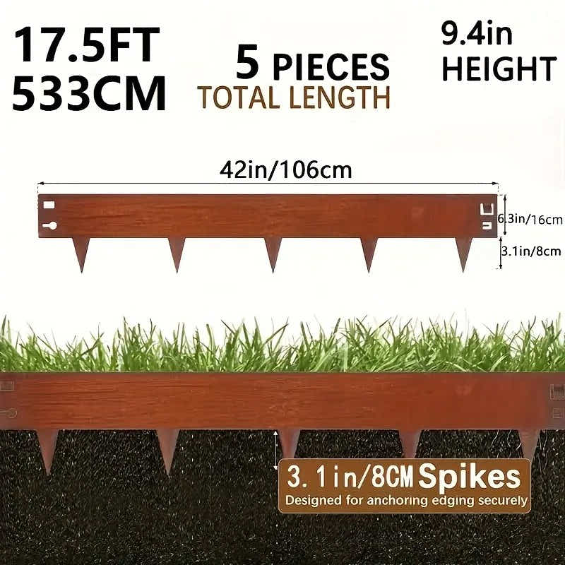 DS BS 5 Pack Metal Garden Landscape Edging