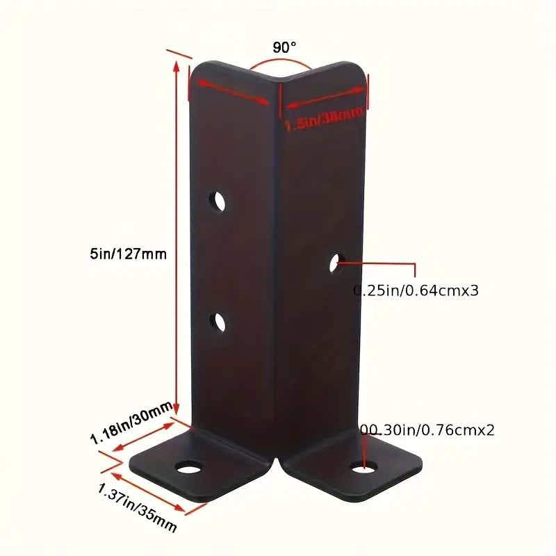 DS BS 8 Pack Post Anchor Brackets for Wood Fence Posts