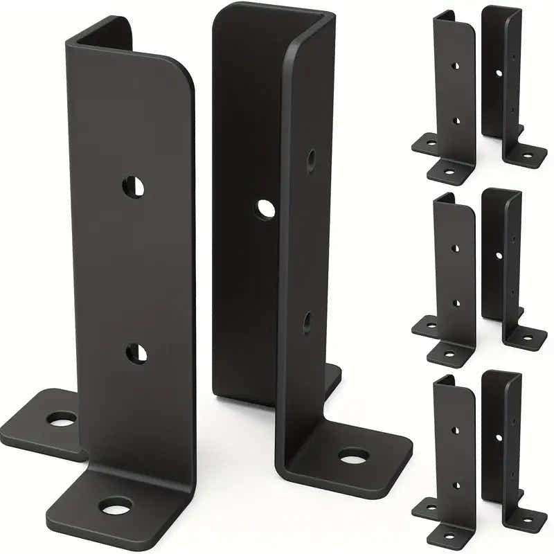 DS BS 8 Pack Post Anchor Brackets for Wood Fence Posts