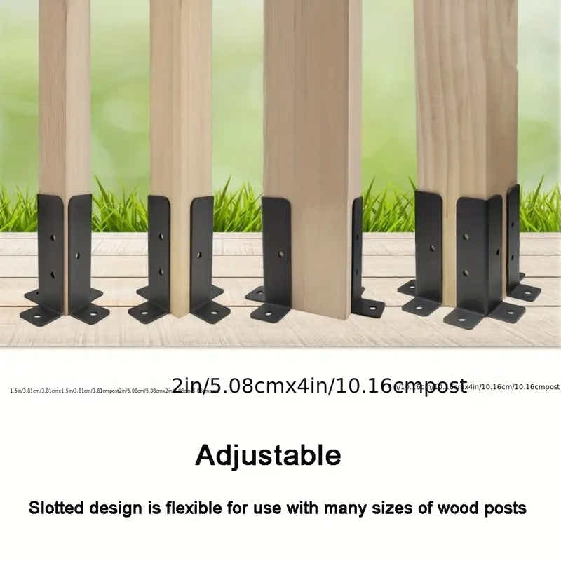 DS BS 8 Pack Post Anchor Brackets for Wood Fence Posts