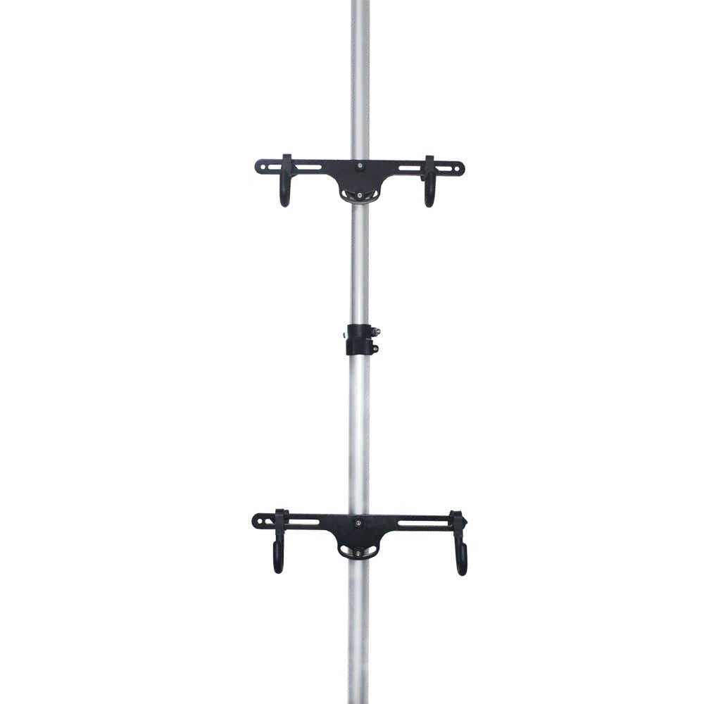 DS BS Adjustable Floor-to-Ceiling Bike Storage Rack – 2 Bike Hooks