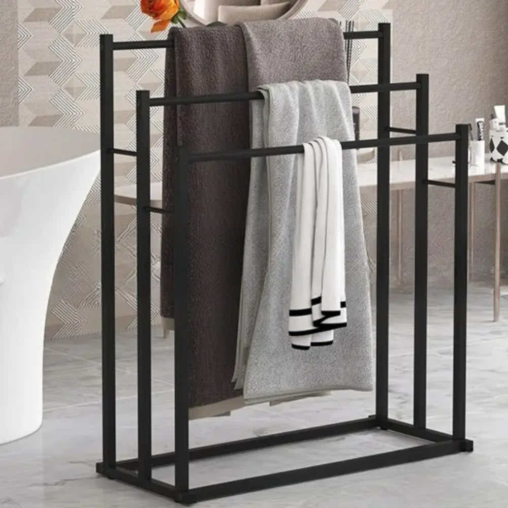 DS BS Free Standing 3 Tier Metal Towel Rack Bathroom Towel Holder