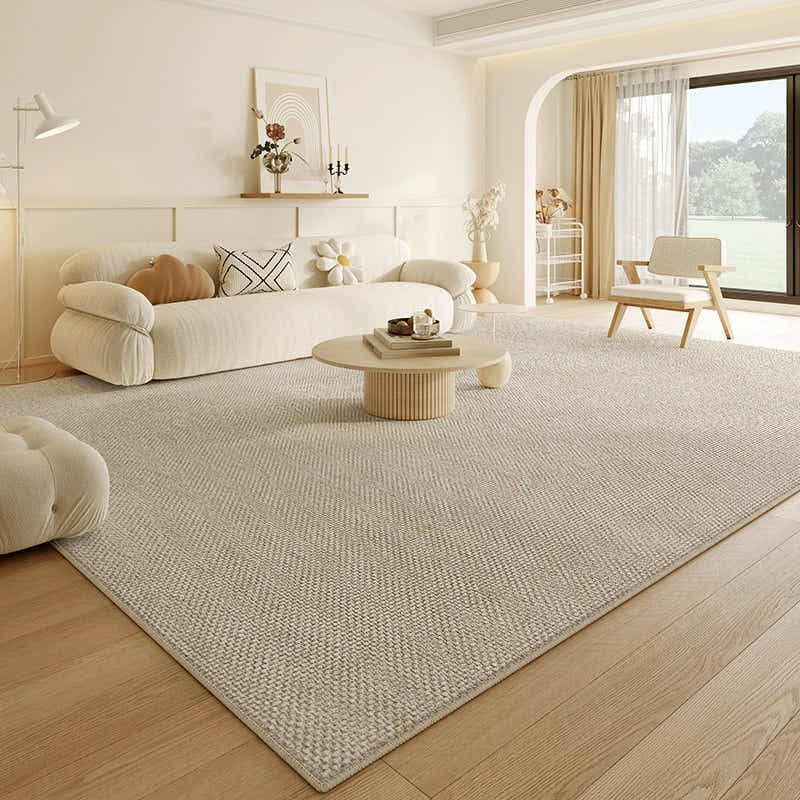 DS BS Area Rug 160x250cm Modern Minimalist Living Room Carpet - Warm Cream Linen