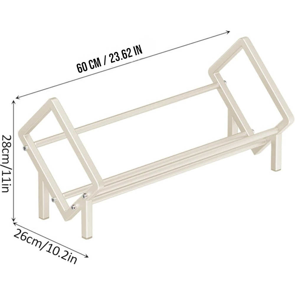 DS BS Metal Storage Rack Desktop Organizer - White