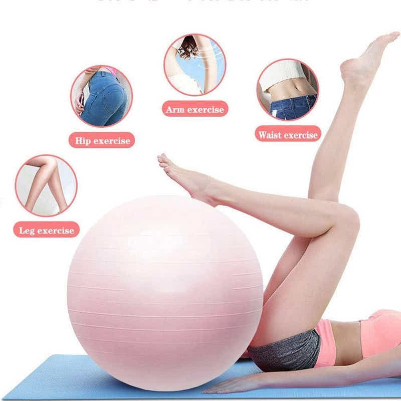 DS BS 65cm Yoga Ball Thick Anti Burst Exercise Ball - Pink