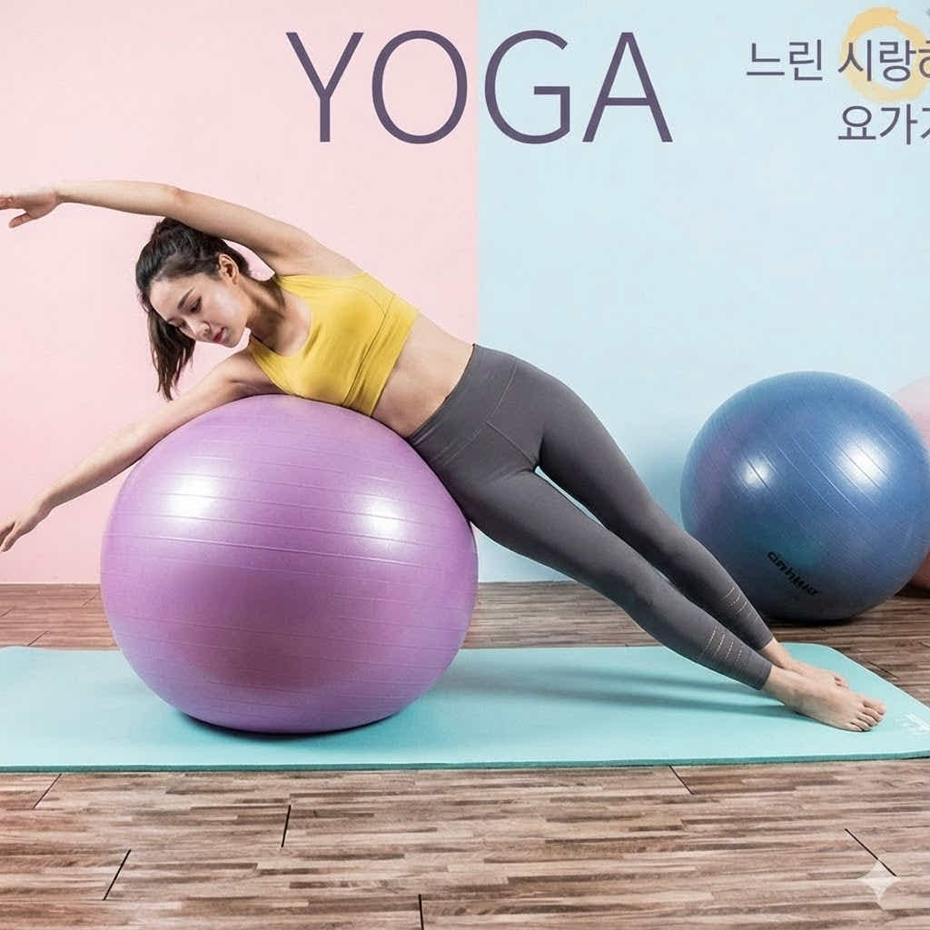 DS BS 65cm Yoga Ball Thick Anti Burst Exercise Ball - Pink