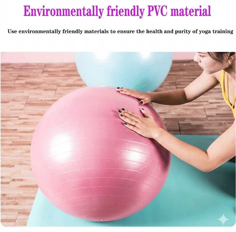 DS BS 65cm Yoga Ball Thick Anti Burst Exercise Ball - Pink