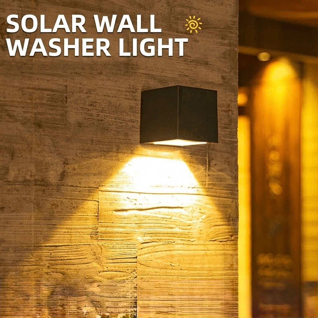 DS BS Solar Square Wall Lamp Outdoor Waterproof LED Fence Light Smart Sensor