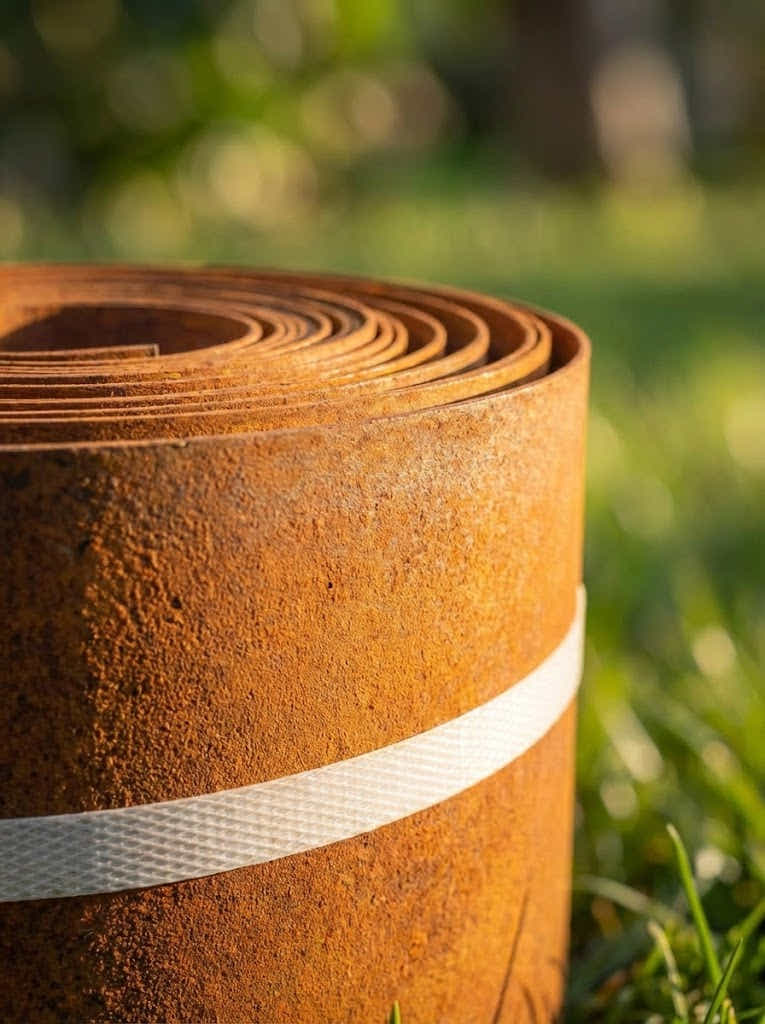 DS BS Garden Edging Flexible Rusty Metal Landscape Border - 5m