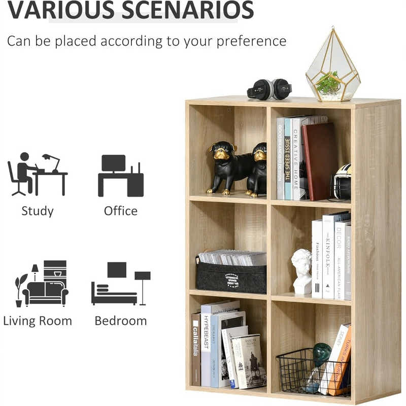 DS BS 6 Cubes Storage Bookcase Organizer