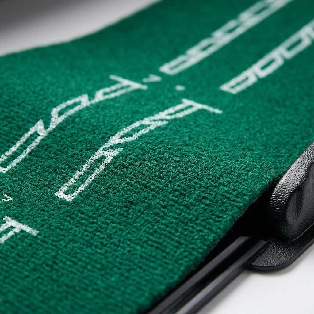 DS BS Single-Hole Golf Putting Mat | Green, 3D arrow