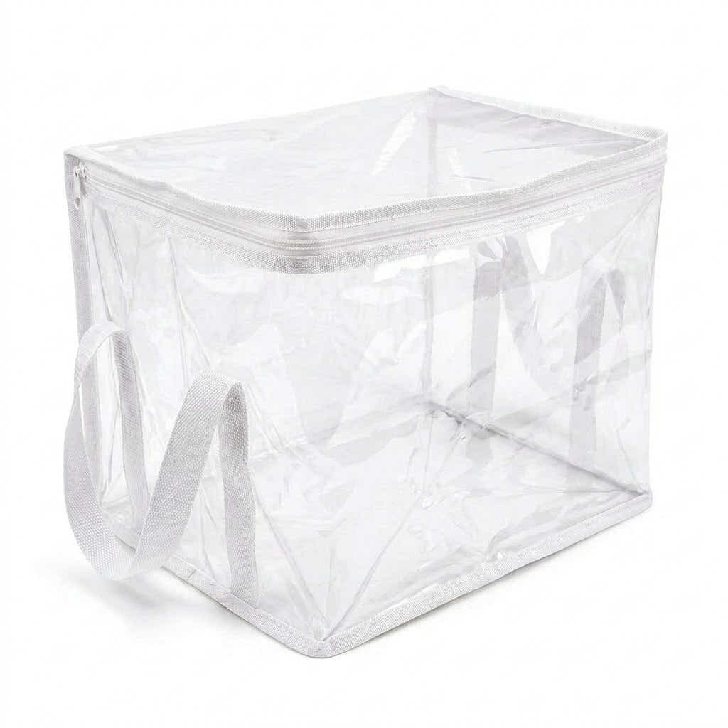 DS BS 2-Pack Clear Storage Bags | Cream White, Large