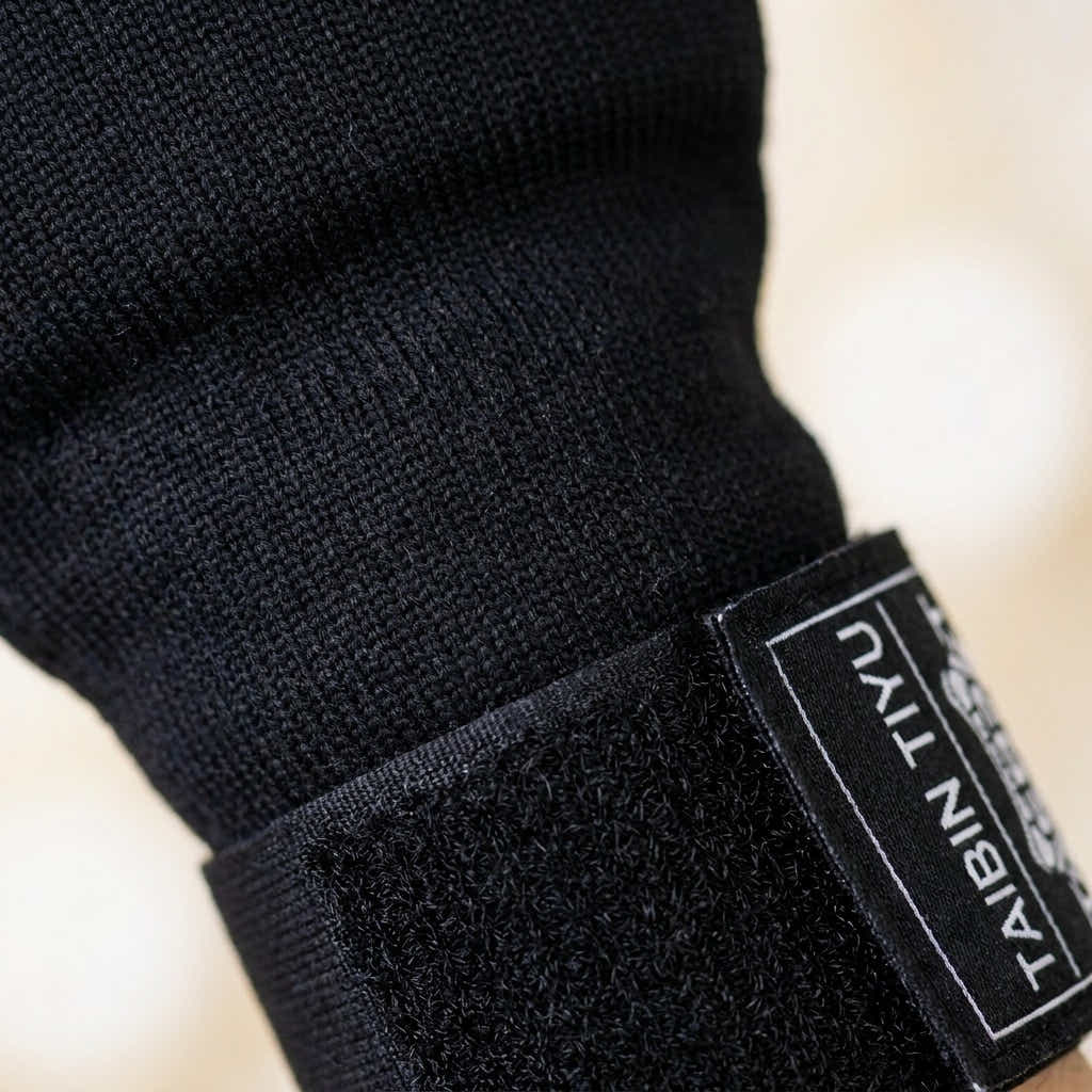 DS BS Half Finger Gel Boxing Hand Wraps | Black