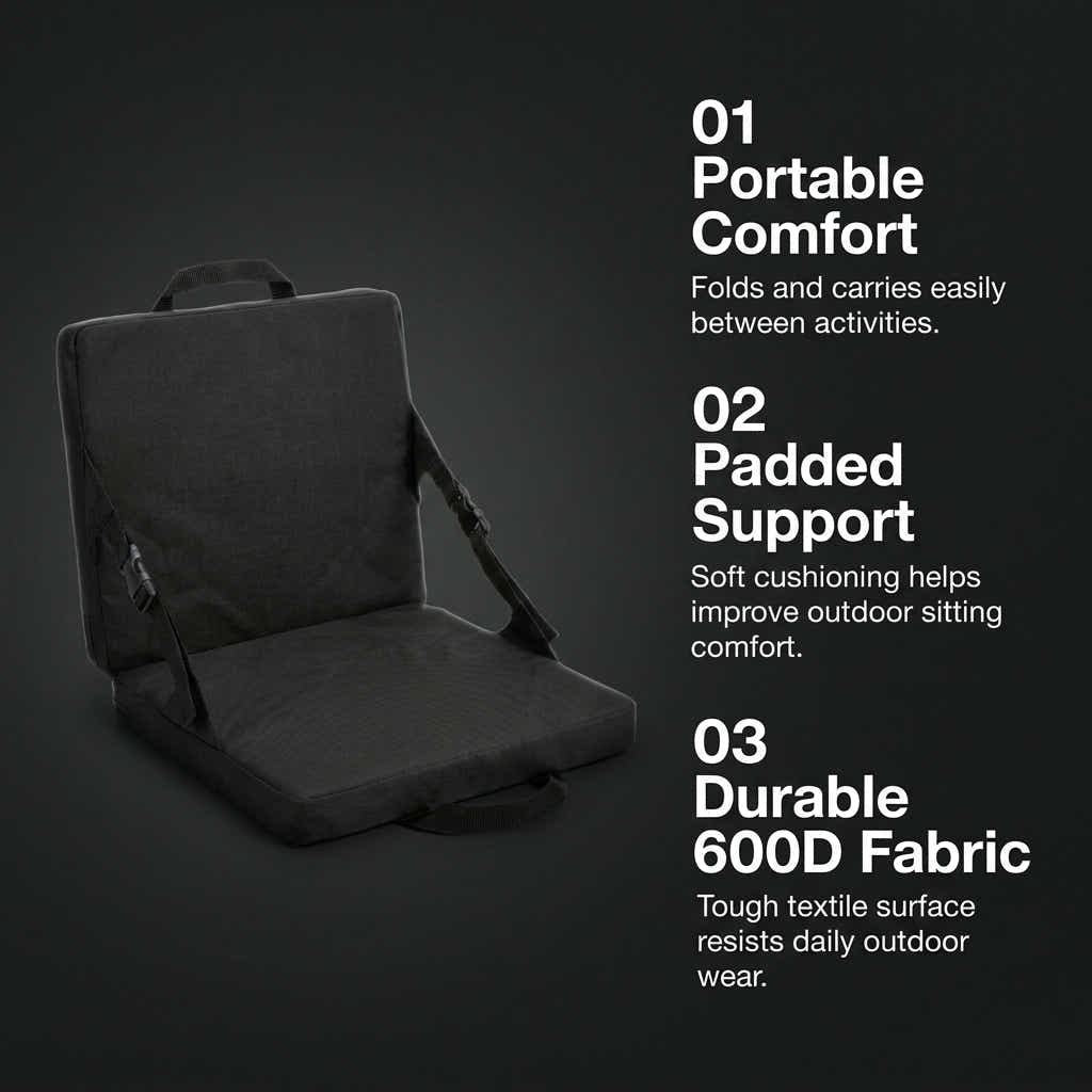 DS BS Outdoor Folding Cushion | Black