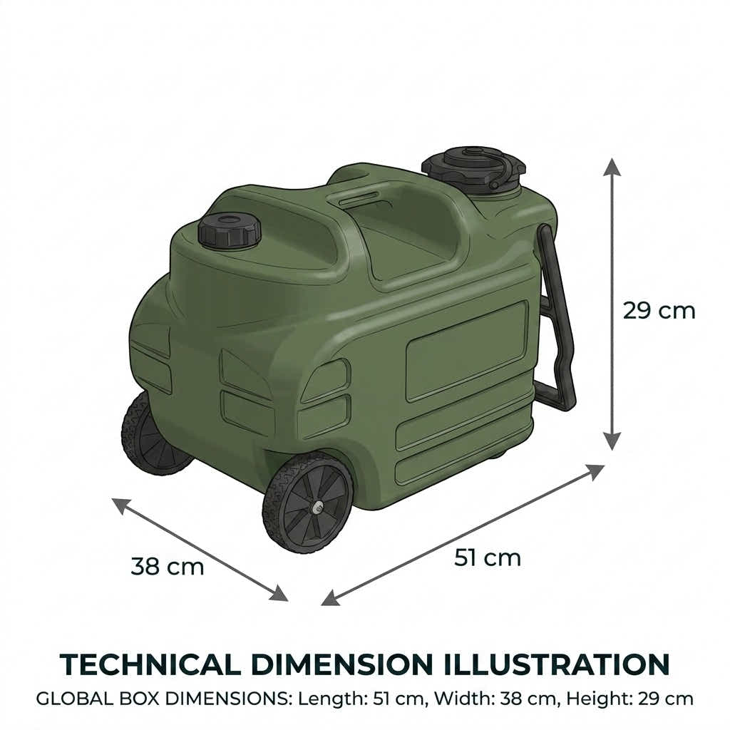 DS BS Wheeled Camping Water Jug | Green