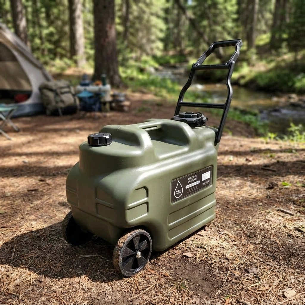 DS BS Wheeled Camping Water Jug | Green